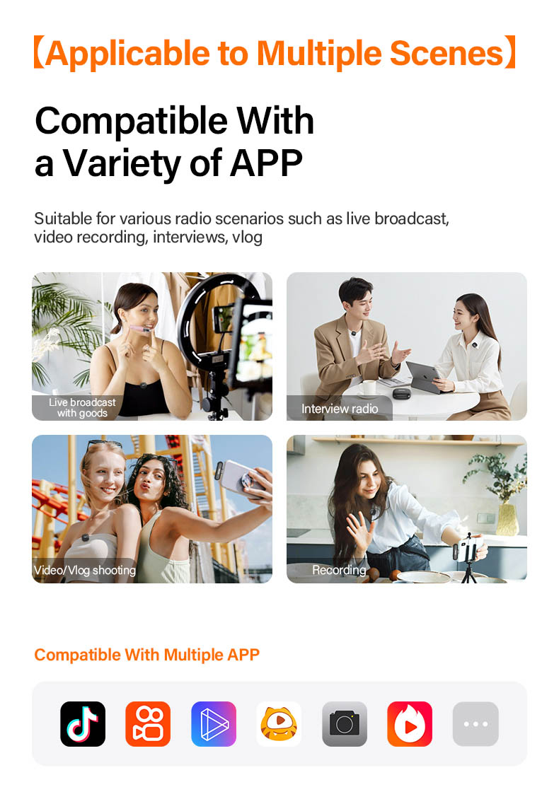 AI Noise-Canceling Lapel Mic Pro - 48KHz/24Bit & 200m Wireless for Professionals