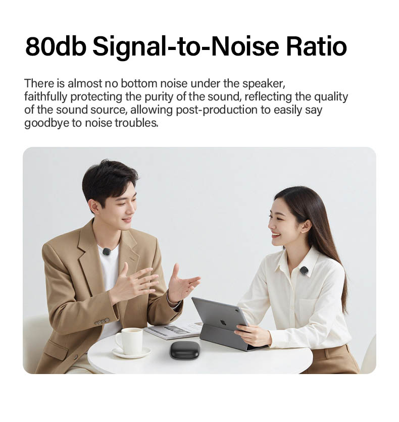 AI Noise-Canceling Lapel Mic Pro - 48KHz/24Bit & 200m Wireless for Professionals